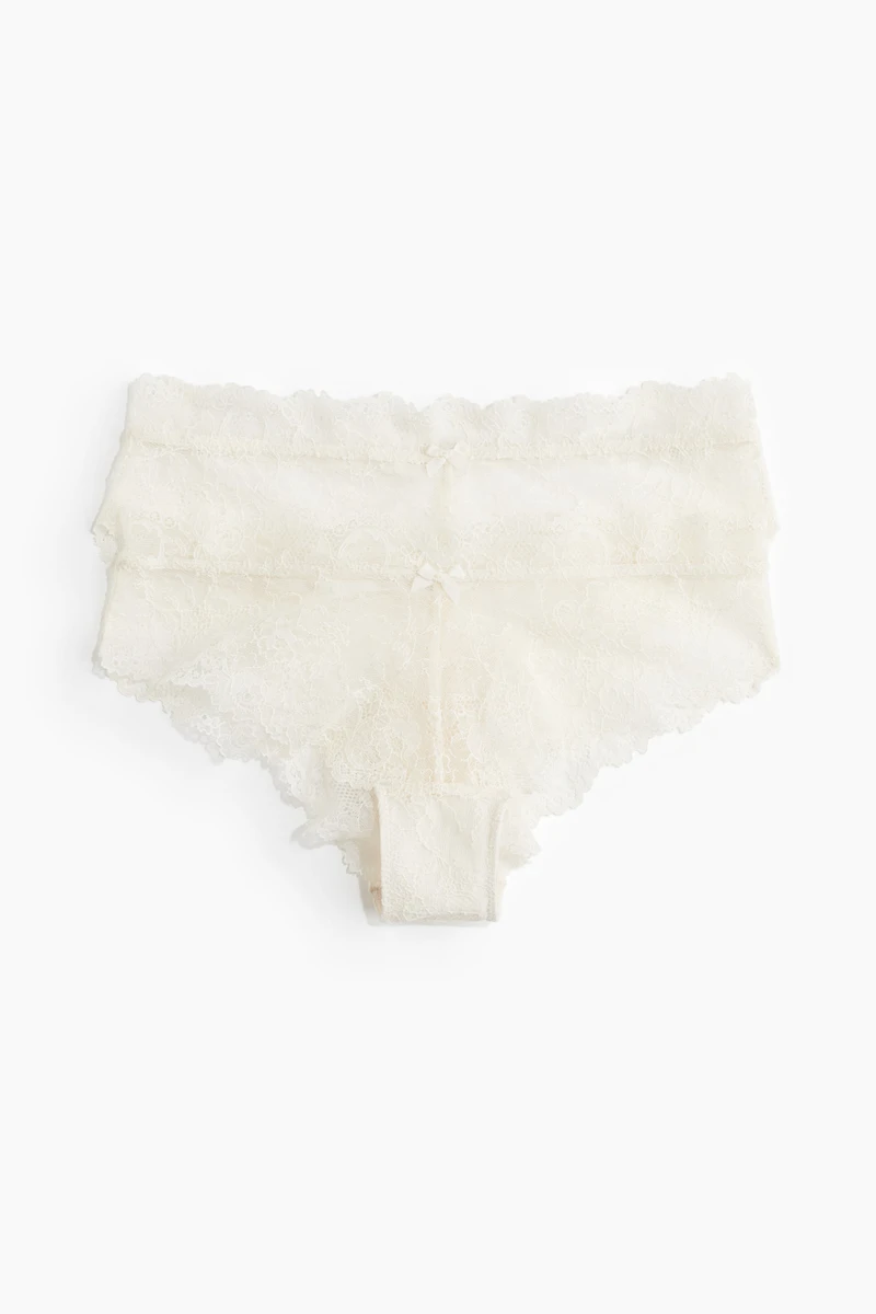 Lot de 2 culottes Hipster en dentelle