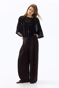 Pantalon en sergé avec détail à nouer
