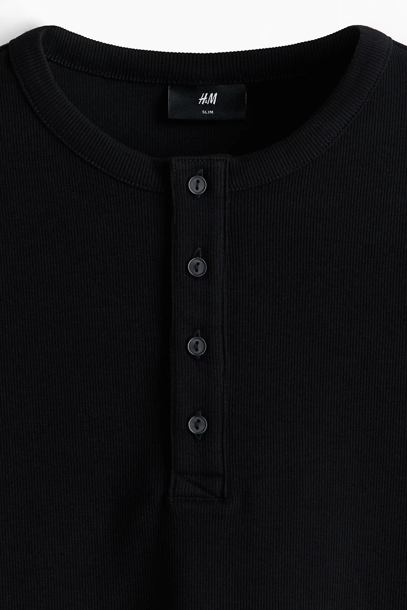 Slim-Fit Henley Shirt