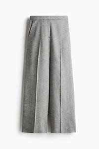 Wide-Leg Linen-Blend Pants