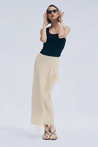 Fringe-Trimmed Skirt