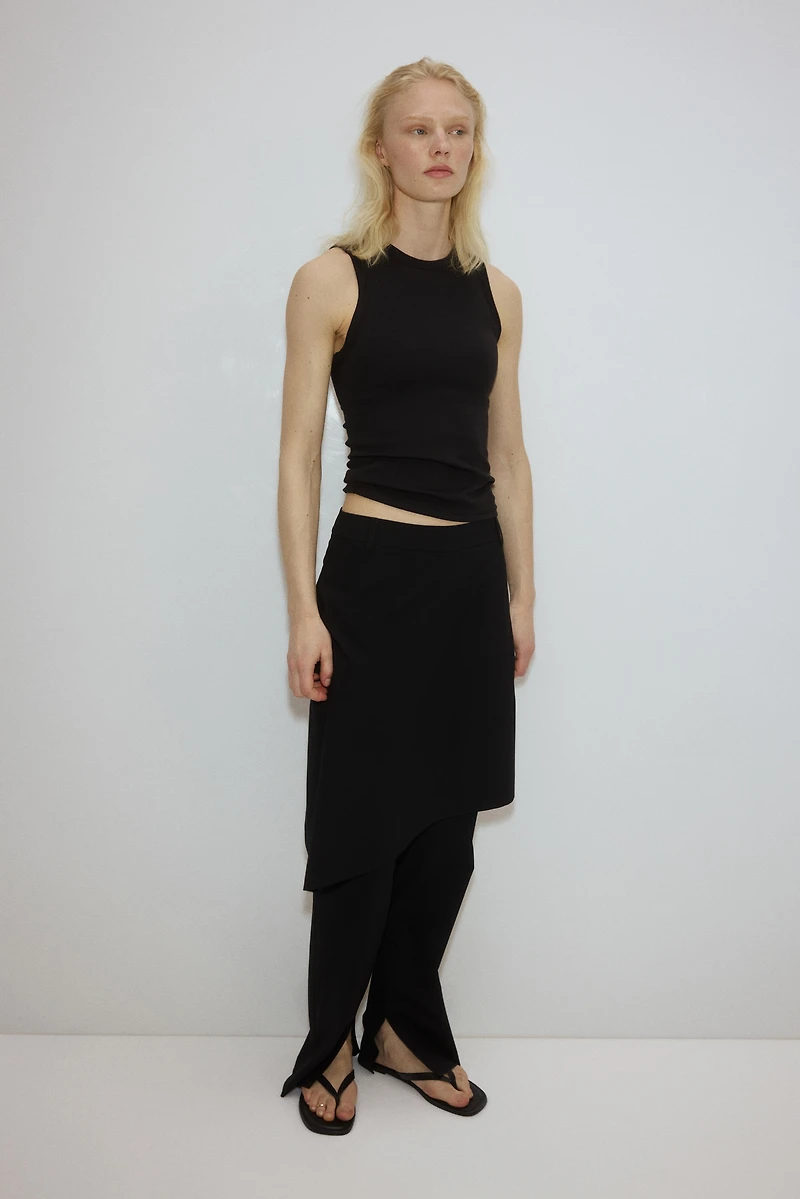 Cooling Slim-Fit Ribbed Shelf-Bra Tank Top