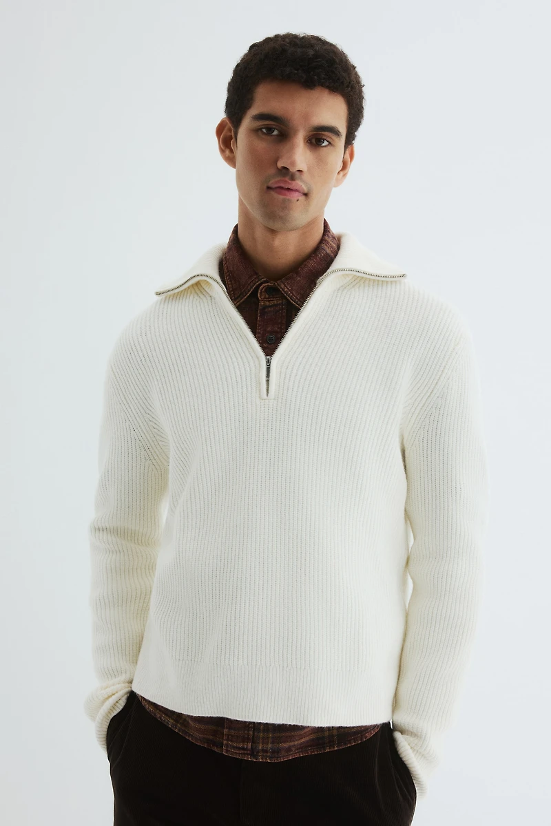 Regular-Fit Half-Zip Sweater