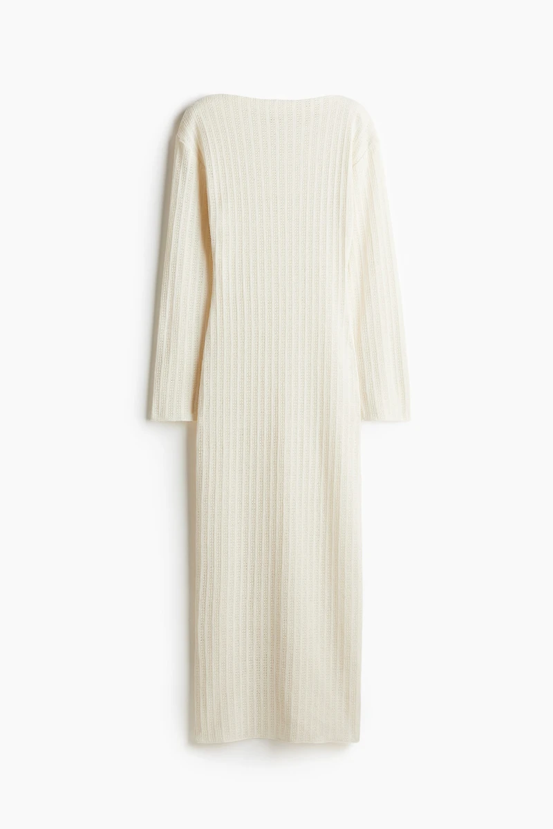 Hole-Patterned Maxi Dress