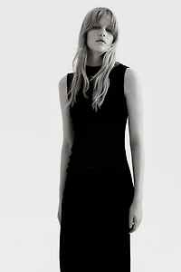 Sleeveless Velour Dress