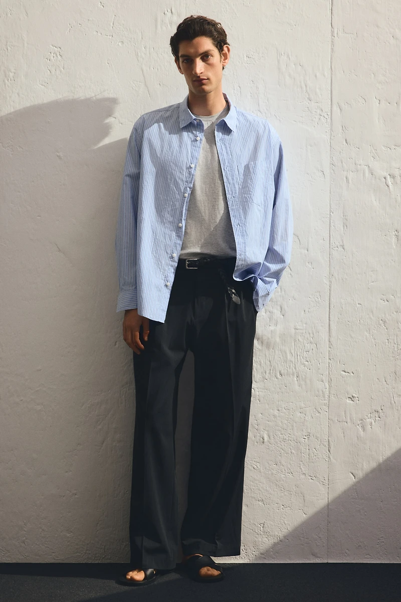 Chemise ample en popeline