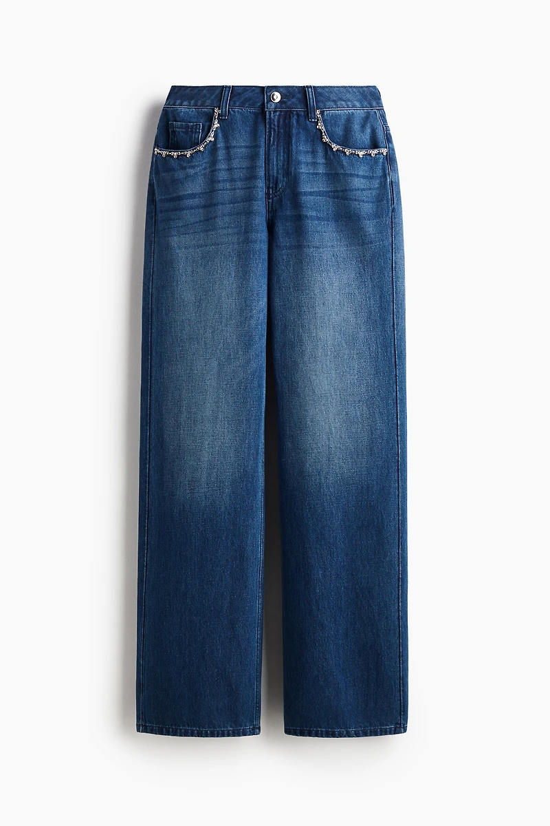 Jean ample taille haute