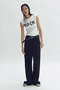 Lace-Up Studded Top