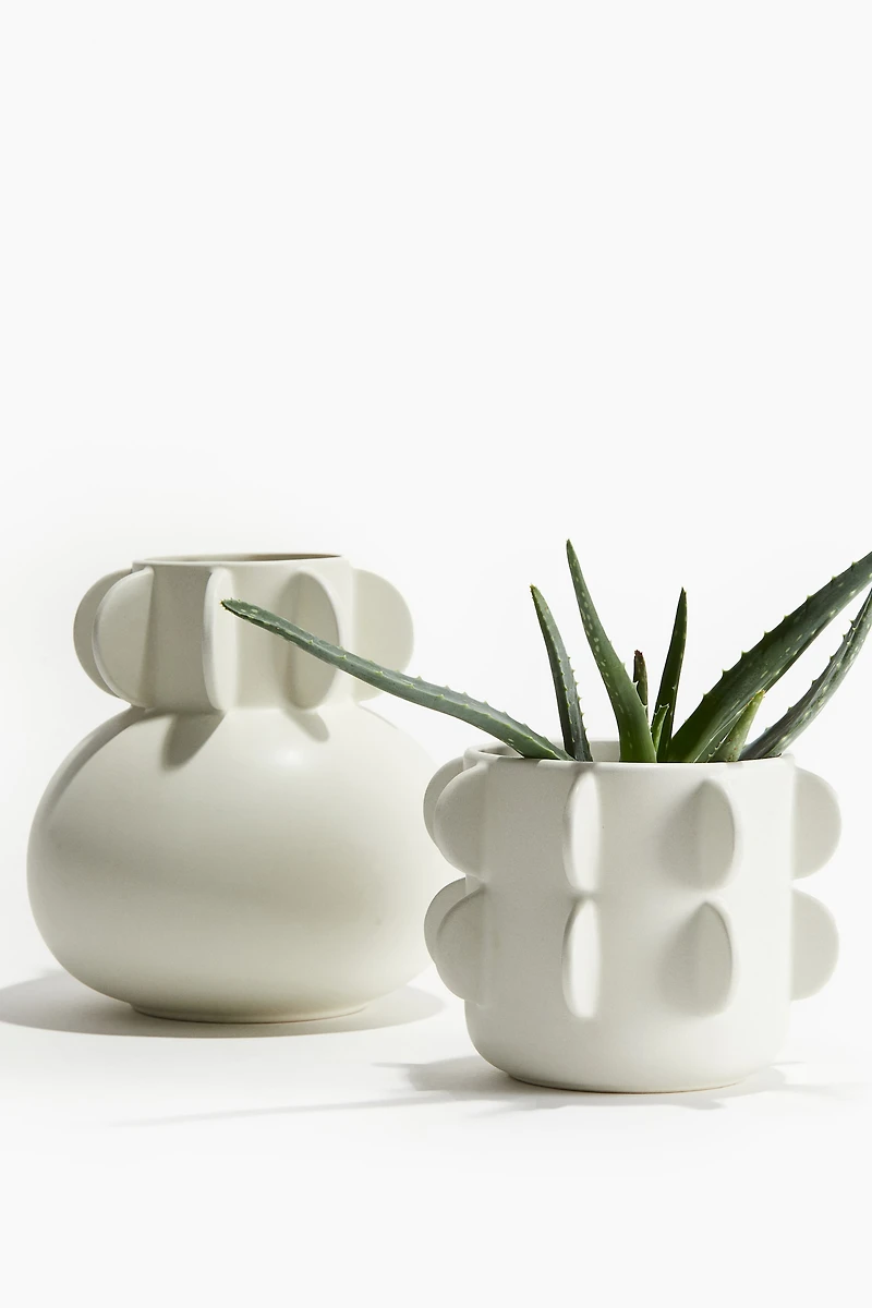 Reactive-glaze Stoneware Vase