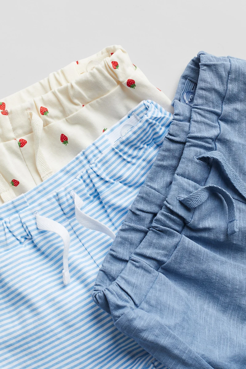 3-pack Ruffle-trimmed Jersey Shorts