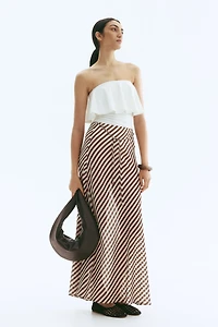 Flounced Interlock Bandeau Top