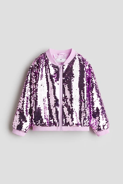 Sequined Bomber Jacket