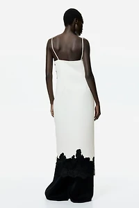 Lace-Trimmed Slip Dress