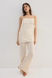 Viscose-Blend Strappy Top