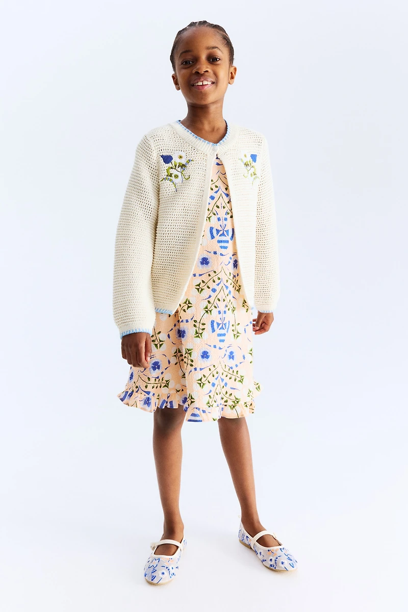 Crochet-Look Cardigan