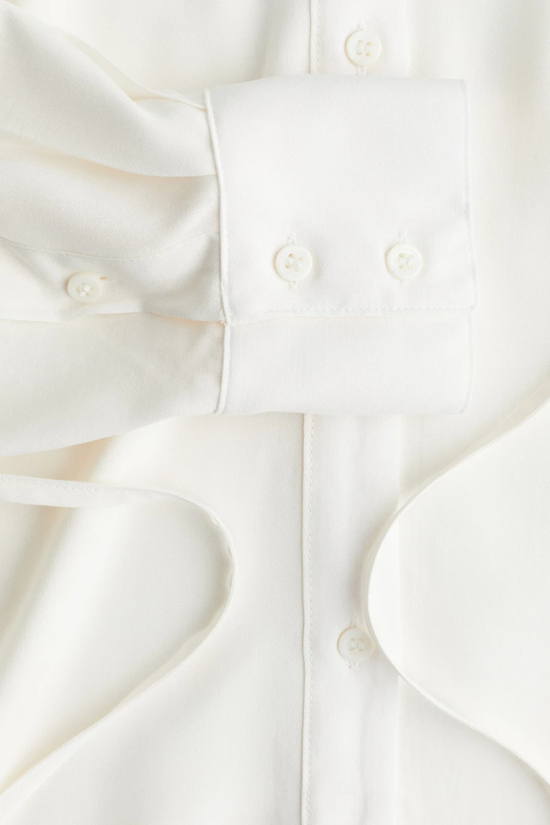 MAMA Before & After Tie-belt Shirt