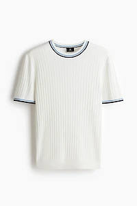 Slim-Fit Rib-Knit T-Shirt