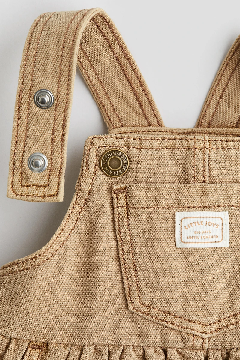 Robe salopette en sergé de coton