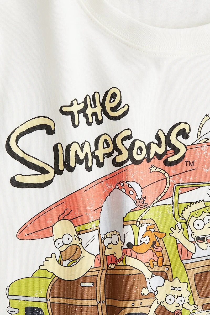 Cotton T-Shirt with Printed Motif