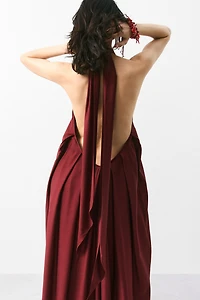 Maxi halterneck dress