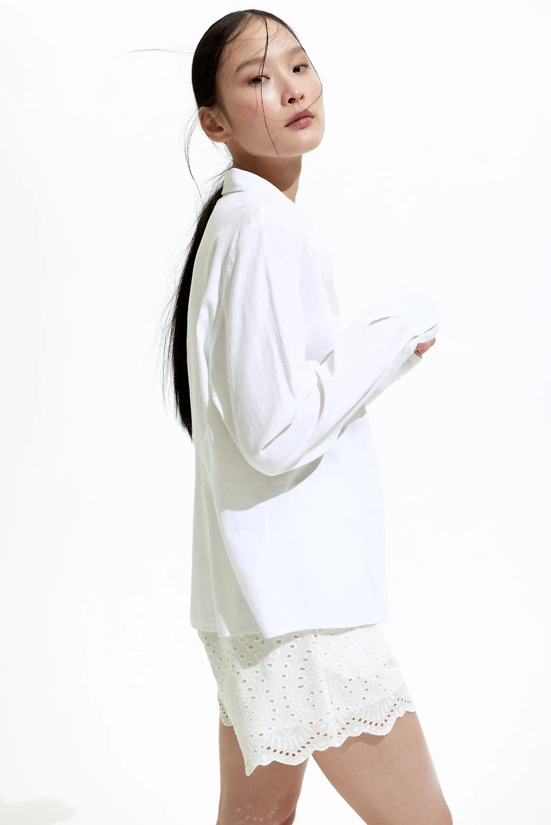 Linen-Blend Shirt