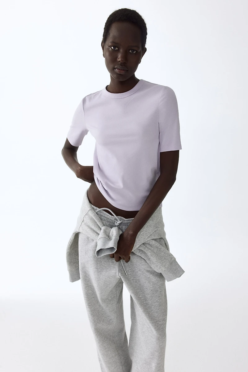 T-shirt côtelé