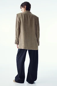 Linen-Blend Blazer