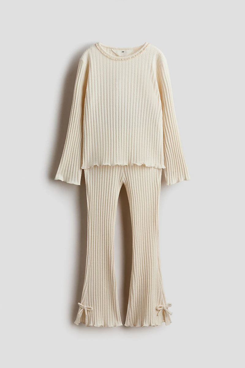 2-Piece Ribbed Cotton Set