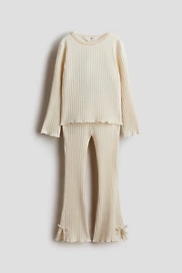 2-Piece Ribbed Cotton Set