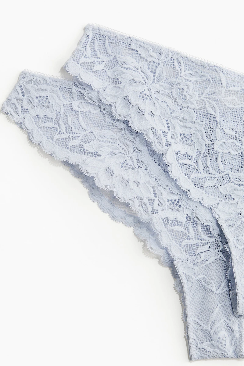 Lot de 2 culottes brésiliennes en dentelle