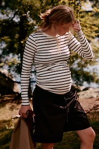 MAMA Haut en jersey côtelé