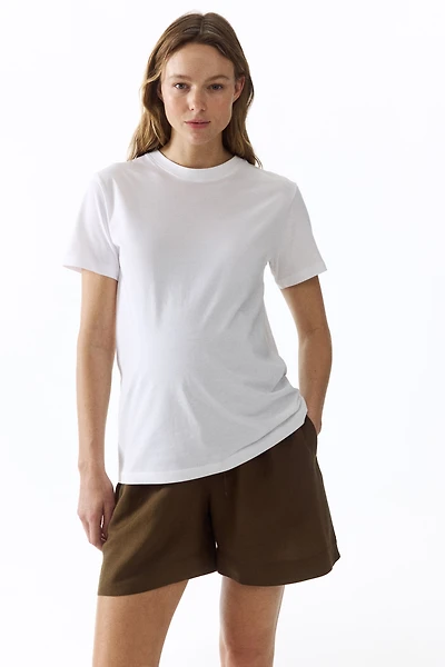 MAMA Linen-Blend Shorts