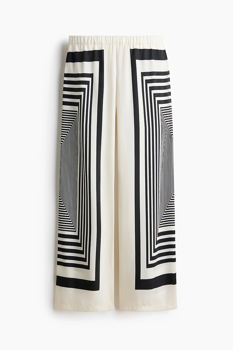 Wide-Leg Satin Pants