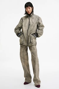 Painted-Look Denim Jacket