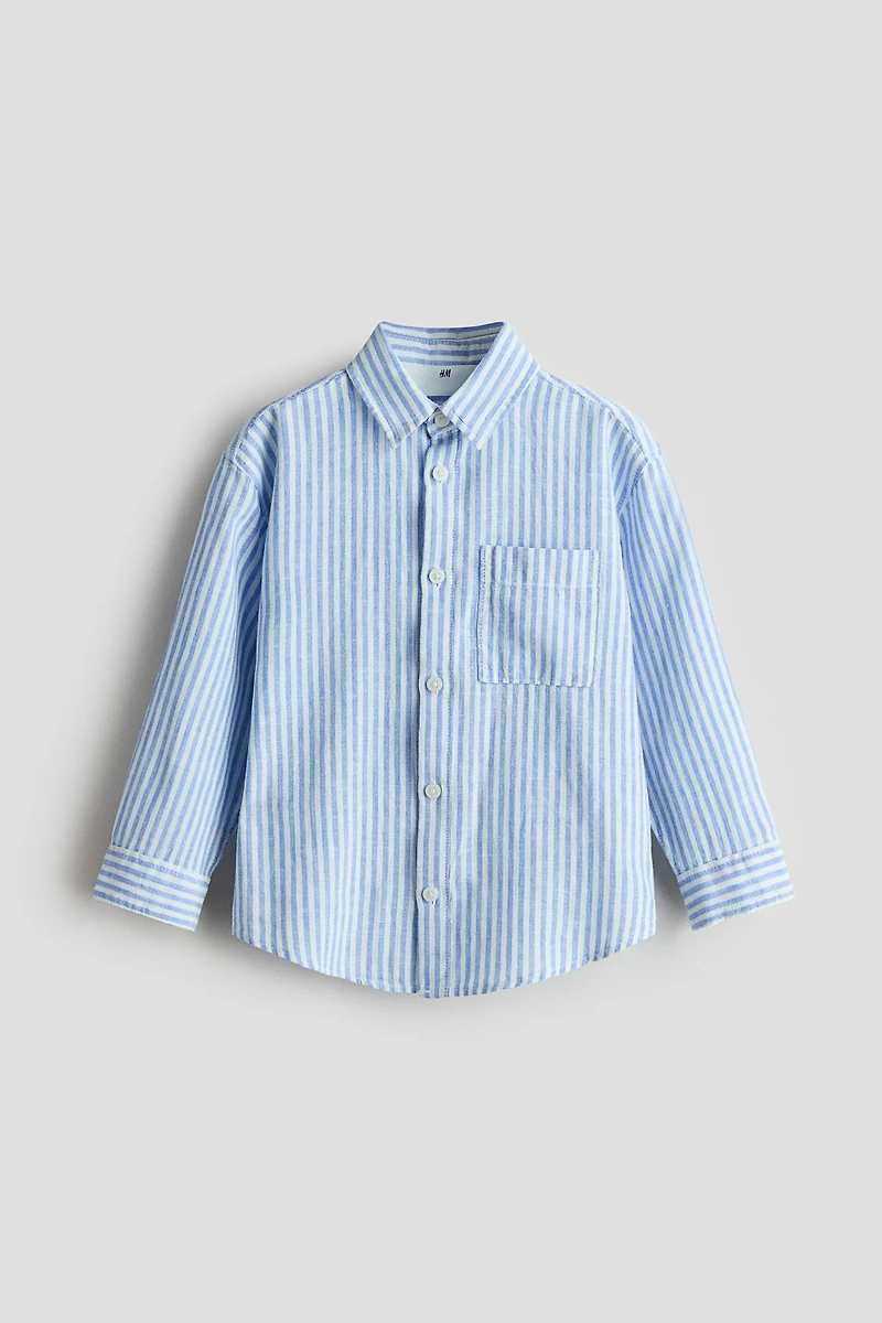 Linen-Blend Shirt
