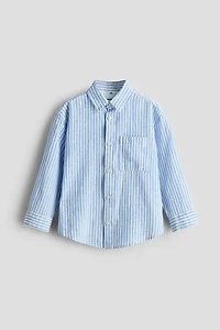Linen-Blend Shirt