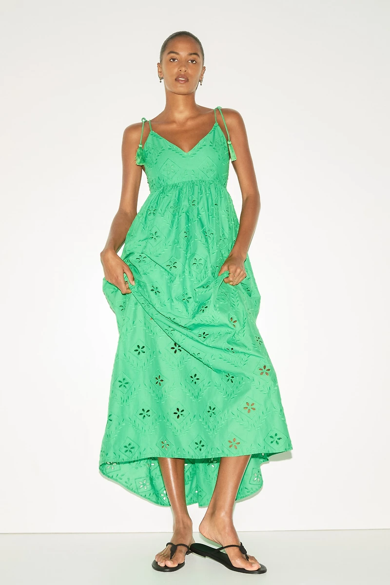 Eyelet-Embroidered Dress