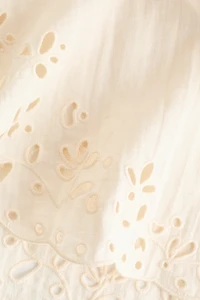 Beach Shirt with Eyelet Embroidery