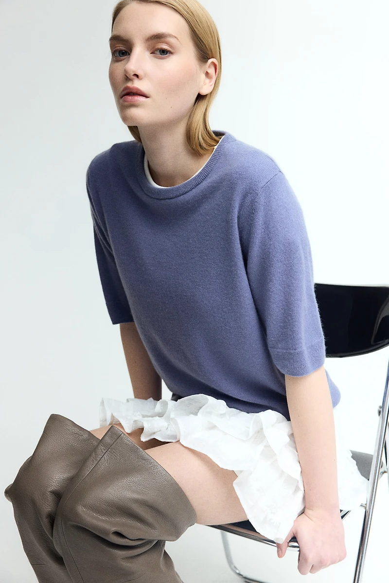 Fine-Knit Cashmere Top