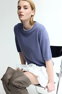 Fine-Knit Cashmere Top