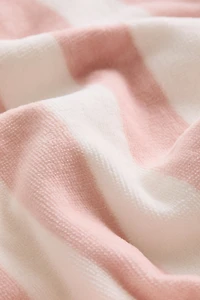 Cape de bain rayée en coton