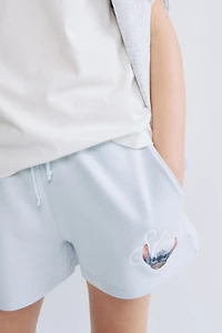 Sweatshorts with Printed Motif