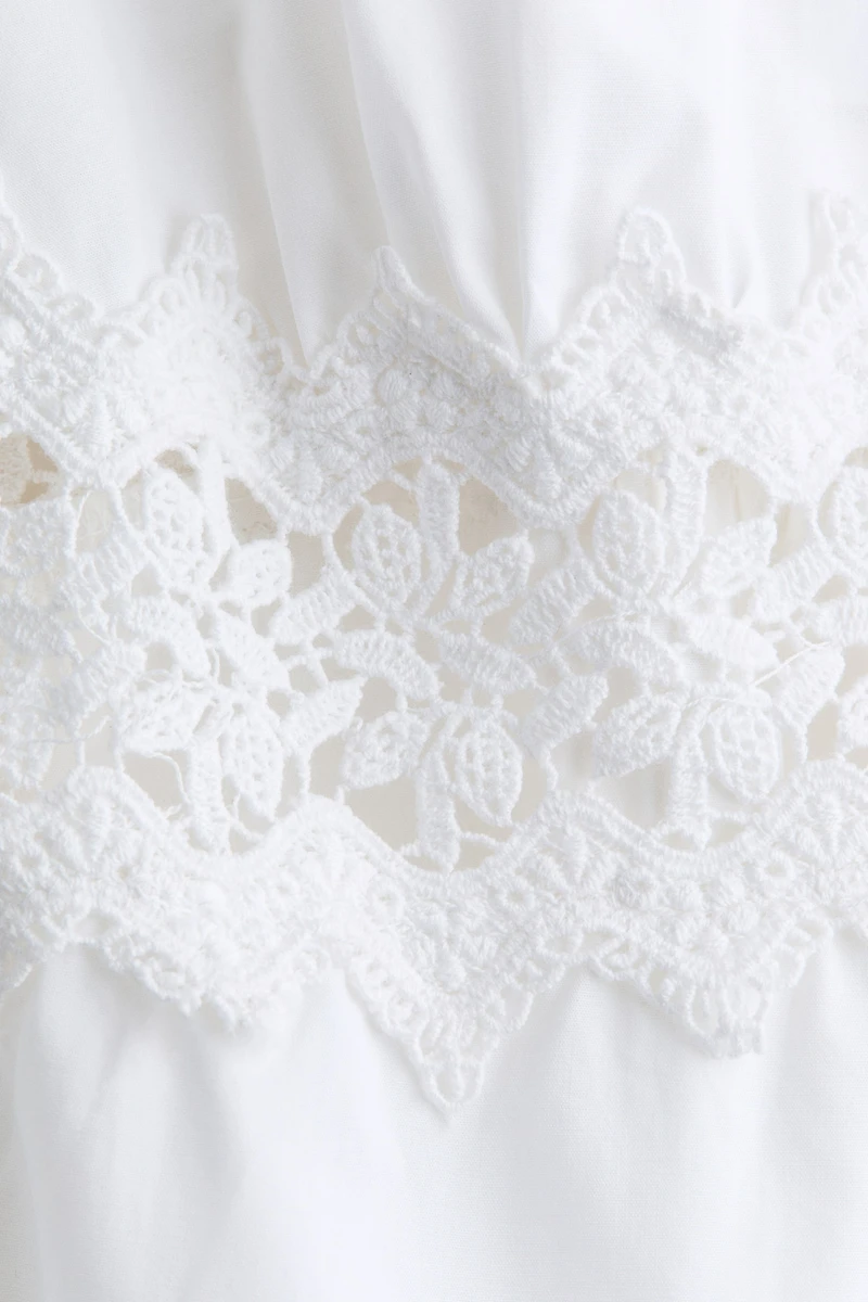 Combinaison short MAMA en coton avec dentelle