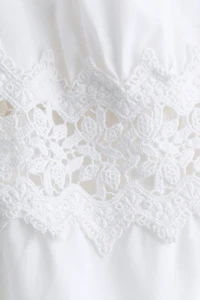 Combinaison short MAMA en coton avec dentelle