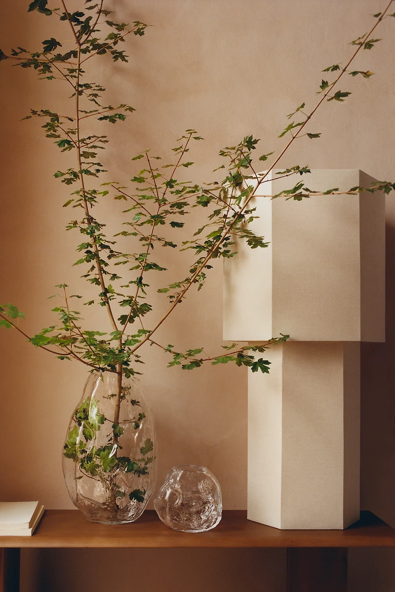 Extra-Large Textured Glass Vase