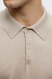 Regular-Fit Fine-Knit Polo Shirt