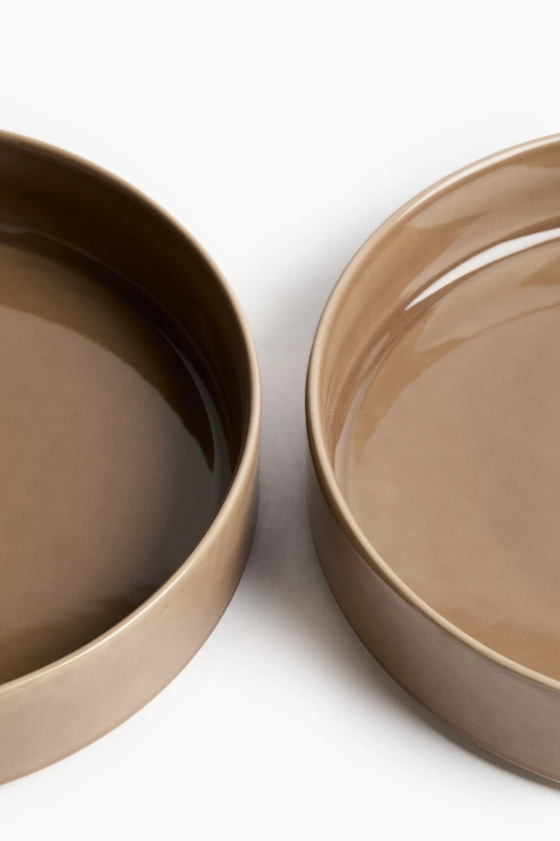 2-Pack Deep Stoneware Plates