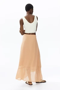 Flounced Wrap Skirt