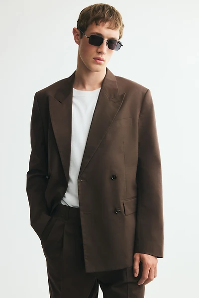 Relaxed-Fit Double-Breasted Jacket