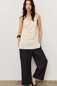 Ankle-Length Twill Pants